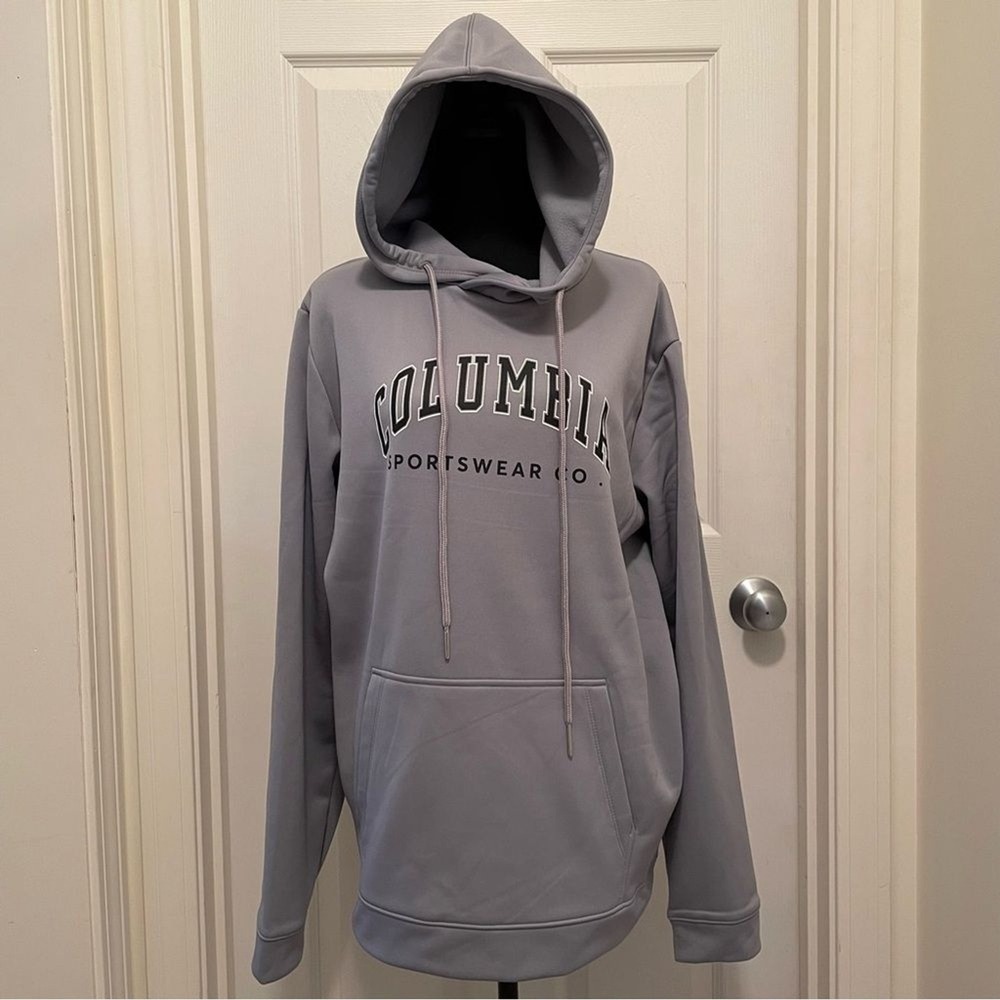 NEW Columbia Sportswear Hoodie Sweatshirt Gray Pullover Large Activewear Unisex
